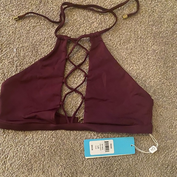 Beach Bunny Reese high neck bikini top size Large - Picture 1 of 5